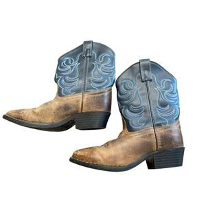 "CODY‎ JAMES" Kids SZ 2 Cowboy Boots Embroidered Western Cowboy Rodeo MINT Clean